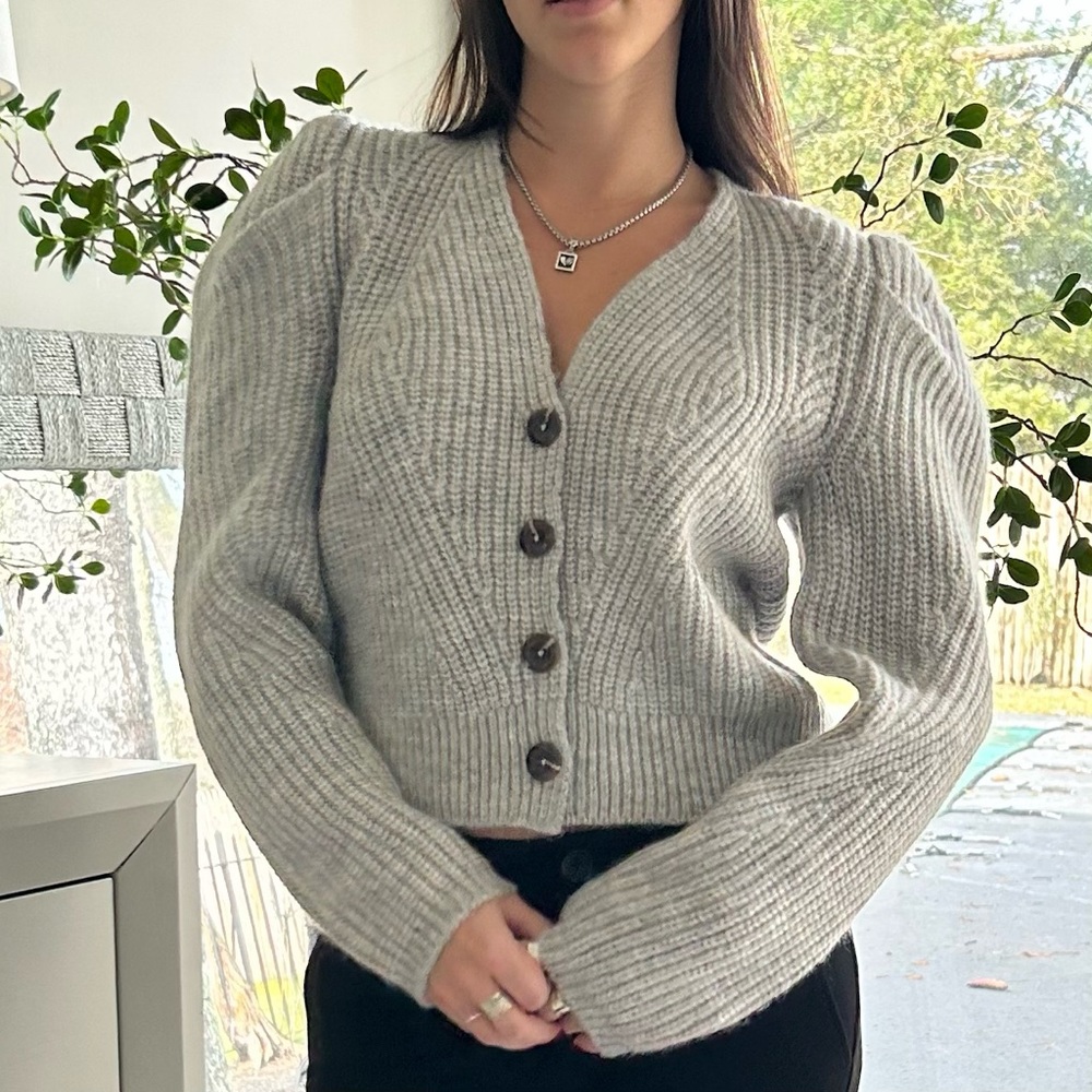Saks Gray Cardigan (Design history brand)